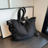 Xajzpa Fashion Versatile Shoulder Bag College Wind Commuting Corduroy Square BagUnisex Large Capacity Leisure Portable Crossbody Bag