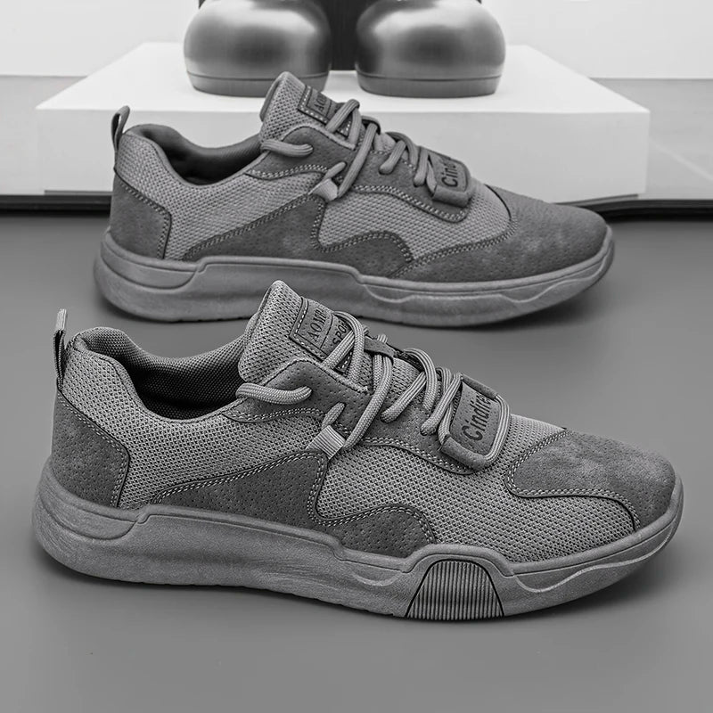 Xajzpa Men's Casual Autumn Vulcanized Shoes Outdoor Walking Sports Shoes Soft Sole Comfortable Breathable Mesh Trendy Running Shoes