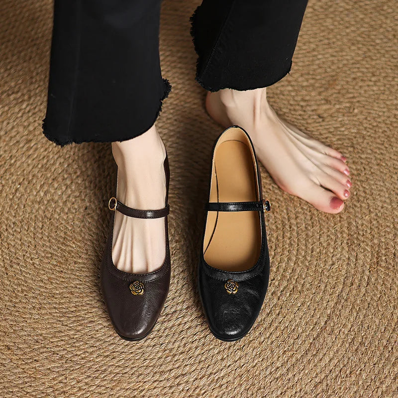 Xajzpa Korean Shoes Large Size Women Casual Female Sneakers Low Heels Shallow Mouth Flats Round Toe 2025 Big Size Summer Dress On Heels