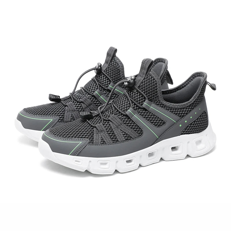 Xajzpa Men's Casual Shoes Breathable Slip in Non Slip Mesh  Upstream Shoes Outdoor Flat Bottom Walking Shoes Sizes 39-48