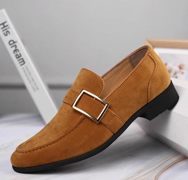 Xajzpa Spring new men's casual frosted trendy leather shoes classic fashionable casual versatile fashionable toe cap single shoes