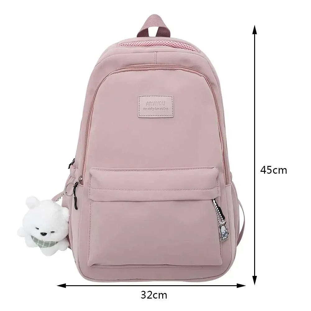 Xajzpa BACK TO SCHOOL Japanese Girls Aesthetic Backpack Cute School Bags For Student Teens Girls Pockets Kawaii Women Laptop Backpack Harajuku Mochila