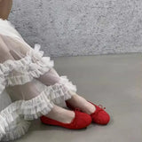 Xajzpa Summer Shoes Ladies Soft Female Footwear Round Toe Bow-Knot 2025 Fashion Women's Shallow Mouth Ballet Flats Dress Butterfly Modi