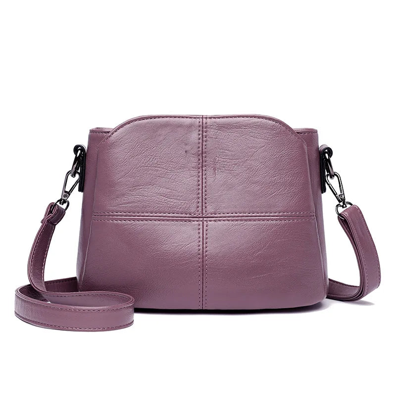 Xajzpa Women's Bags Retro Design Crossbody Bag Trend Quality PU Leather Bucket Shoulder Bags Small Handbags for Women