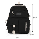 Xajzpa BACK TO SCHOOL Japanese Girls Aesthetic Backpack Cute School Bags For Student Teens Girls Pockets Kawaii Women Laptop Backpack Harajuku Mochila