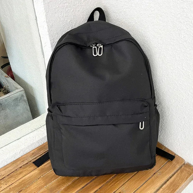 Xajzpa High Quality New Waterproof Nylon Women Backpack Female Travel Bag Backpacks Schoolbag for Teenage Girls Solid Color Bookbag