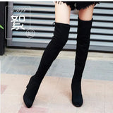 Xajzpa Autumn ladies Over the Knee Boots Outdoor thick heeled non slip shoe Fashion comfortable long boot New casual women's shoes