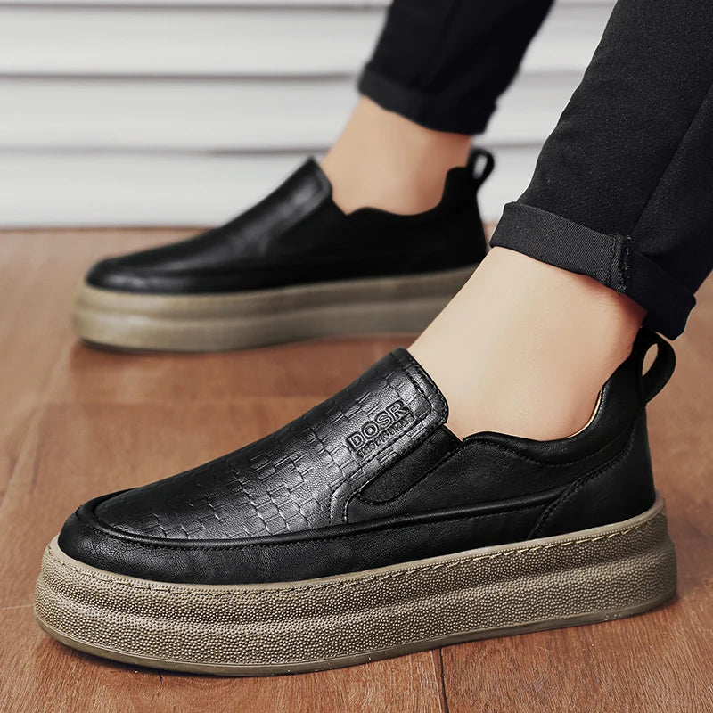 Xajzpa Men's Le Fu Shoes Luxury  Brand Business  Leisure Fashion Mokasin Flat Shoes  Driving Comfortable Formal Shoes