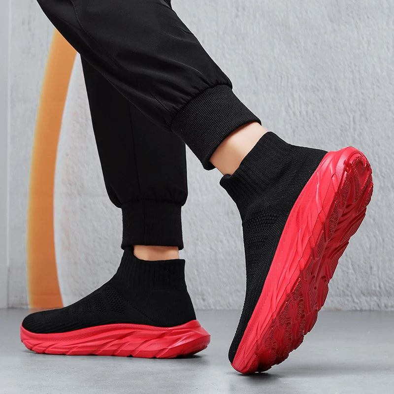 Xajzpa Shoes For Women Designer Sock Shoes Men Tenis Socks Sneakers Non-slip Thick Soled Zapatillas Breathable Female Light Luxury Shoe