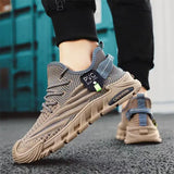 Xajzpa New Men's Shoes Flying Woven Mesh Sports Breathable Light Casual Sports Running Soft Sole Travel Shoes Sneakers Off White Shoes