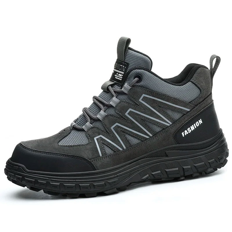 Xajzpa Men's Safety Work Shoes Anti-Crush Piercing Plastic Toe Cap Insulated Outdoor Casual Labor Protection Boots Secure Footwear