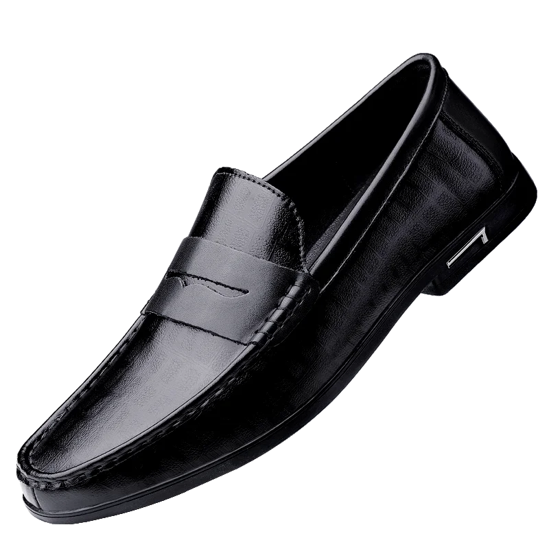 Xajzpa Genuine Leather Men Shoes Casual Men Loafers Breathable Office Formal Shoes Men Designer Slip on Driving Shoes Plus Size 38-46