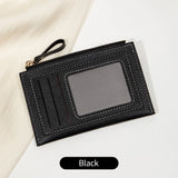 Xajzpa Minimalist Ultra-thin Coin Wallet Fashionable and Portable PU Leather Wallet Multifunctional Credit Card Clip Zipper Card Holder