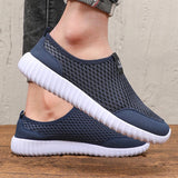 Xajzpa New Men's Mesh Running Shoes Summer Breathable Lightweight Flat Shoes Women's Soft Walking Sports Shoes Zapatillas