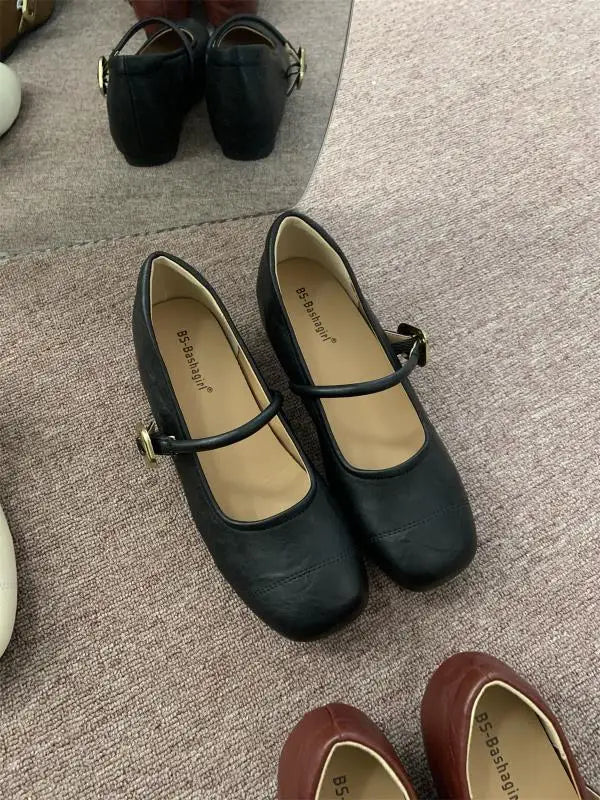 Xajzpa Grandma Shoes Shallow Mouth Increas Height Clogs Platform Square Toe Female Footwear Fashion Women's New Creepers Summer Dr