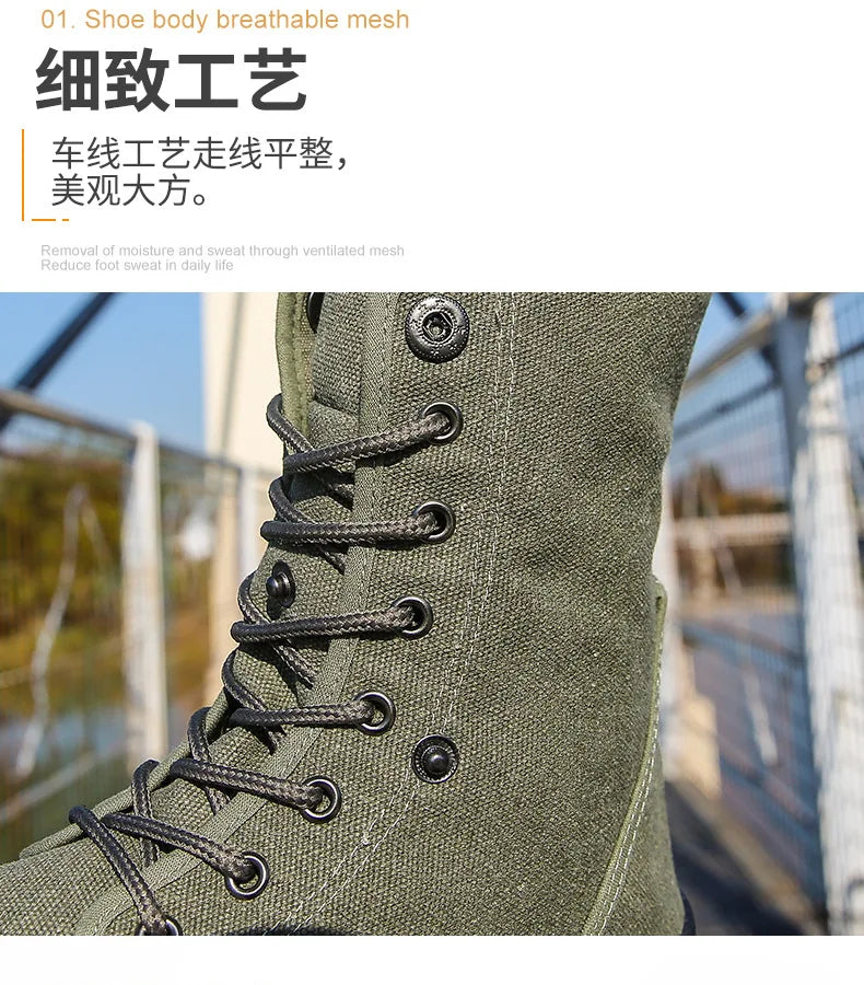 Xajzpa Men's Fashion Canvas Shoes Spring and Autumn Outdoor Shoes Thick-soled High-top Shoes Cuff Shoes Fashion Sports Shoes