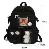 Xajzpa BACK TO SCHOOL Japanese Girls Aesthetic Backpack Cute School Bags For Student Teens Girls Pockets Kawaii Women Laptop Backpack Harajuku Mochila