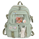 Xajzpa BACK TO SCHOOL Japanese Girls Aesthetic Backpack Cute School Bags For Student Teens Girls Pockets Kawaii Women Laptop Backpack Harajuku Mochila