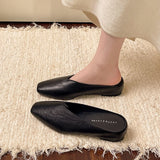 Xajzpa Summers New Style Women Slippers Square Toe Elegant Sandals Women Luxury Designer Shoes Comfortable Slip on Slipper Slides Women