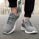 Xajzpa Four Season Sports Men's Shoes Black Outdoor Classic Black Running Shoes Mesh Walking Casual Running Shoes Fashionable Tennis