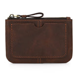 Xajzpa Men Women Genuine Leather Zipper Coin Wallet Cow Leather Mini Short Purse Card Holder Change Purse For Male Female Coins Wallets