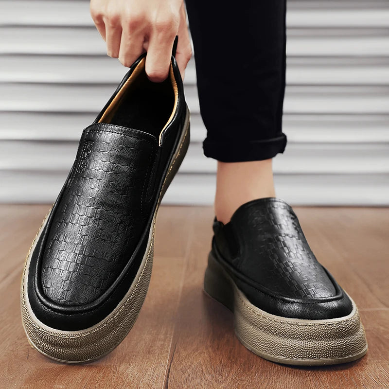 Xajzpa Men's Le Fu Shoes Luxury  Brand Business  Leisure Fashion Mokasin Flat Shoes  Driving Comfortable Formal Shoes