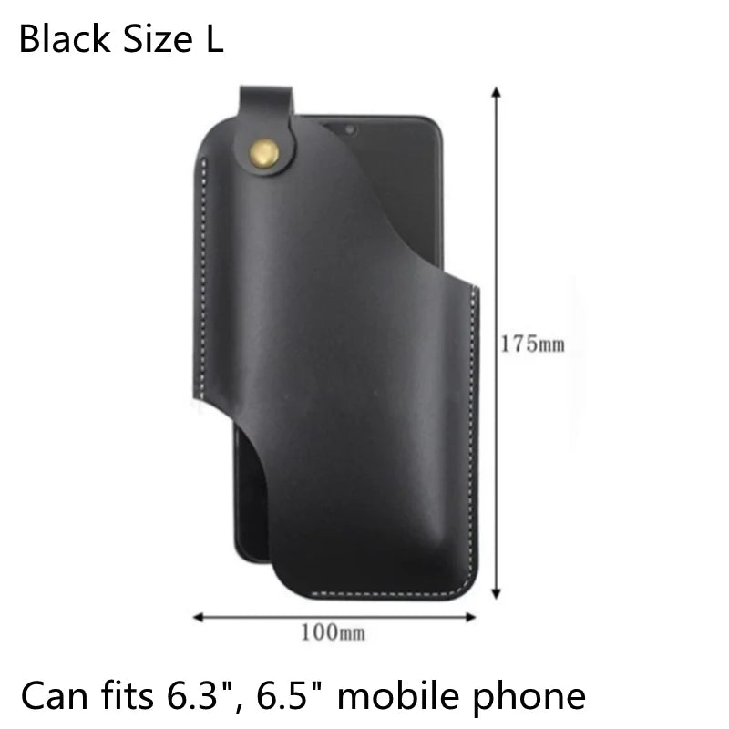 Xajzpa Soft PU Leather Phone Case for Men Pouch Belt Waist Bag for iPhone Huawei Xiaomi Loop Holster Case Wallet Purse Phone Holder