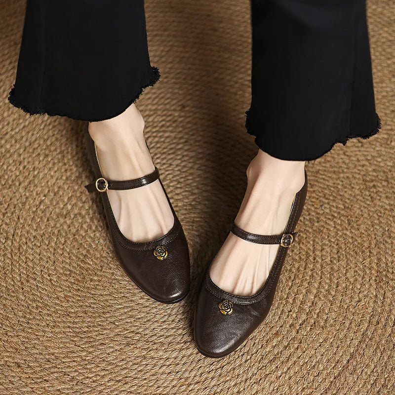 Xajzpa Korean Shoes Large Size Women Casual Female Sneakers Low Heels Shallow Mouth Flats Round Toe 2025 Big Size Summer Dress On Heels