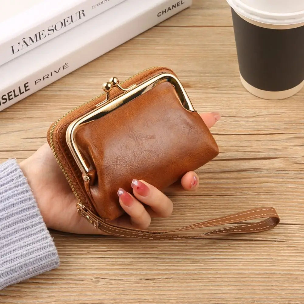 Xajzpa  Women Short Wallets Female Short Hasp Coin Purses Ladies Portable PU Leather Money Bag Large Capacity Card Holders Clutch