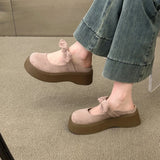 Xajzpa Shoes Woman Cover Toe Butterfly-Knot Slippers Summer Platform Pantofle New Butterfly-knot Slides Mary Janes Slippers Women