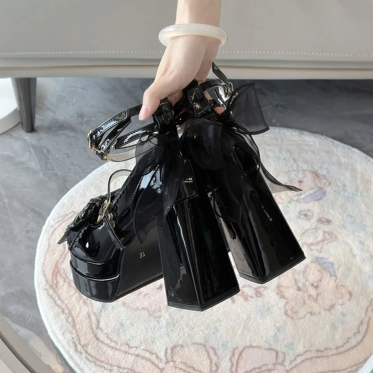 Xajzpa 2025 Christmas Women's Sweet JK Princess Lolita High Heels Girlish Campus Style Leather Shoes