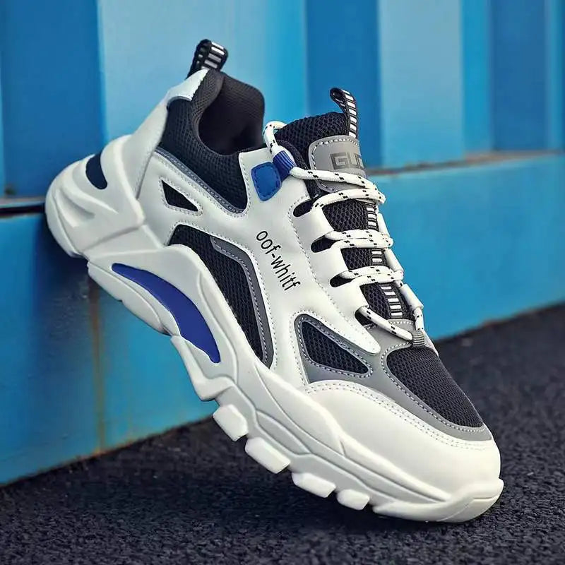 Xajzpa Men's Sports Shoes Casual Running Shoes Breathable Mesh Shoes Walking Basketball Sneakers Thick Soled Height increasing Shoes
