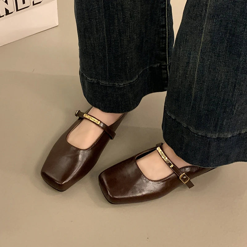 Xajzpa Summers New Style Women Cover Toe Mules Slippers Fashion Shallow Slip on Slide Ladies Women's Elegant Dress Shoes Zapatos Mujer