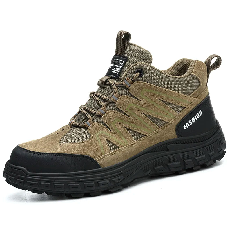 Xajzpa Men's Safety Work Shoes Anti-Crush Piercing Plastic Toe Cap Insulated Outdoor Casual Labor Protection Boots Secure Footwear