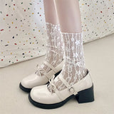 Xajzpa  Round Toe Lolita Shoes Women Kawaii Bow knot Pumps Elegant Platform High Heel Mary Jane Shoes Women's College cosplay JK shoes