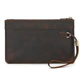 Xajzpa   Genuine Leather Men's Clutch Wallet Male Zipper Business Daily Hand Bag Large Capacity Purse For Man Phone Pouth Belt Bag