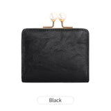 Xajzpa Women's Wallet Short Compact Three Layer Large Capacity Retro Pearl Wallet High Quality PU Leather Multi Card Seat/Coin Zero Wallet