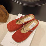 Xajzpa Shoes Slippers Flat Slipers Women Cover Toe Slides 2025 Mary Janes Female Shoes Ladies' Slippers Cover Toe Flat Mary Janes