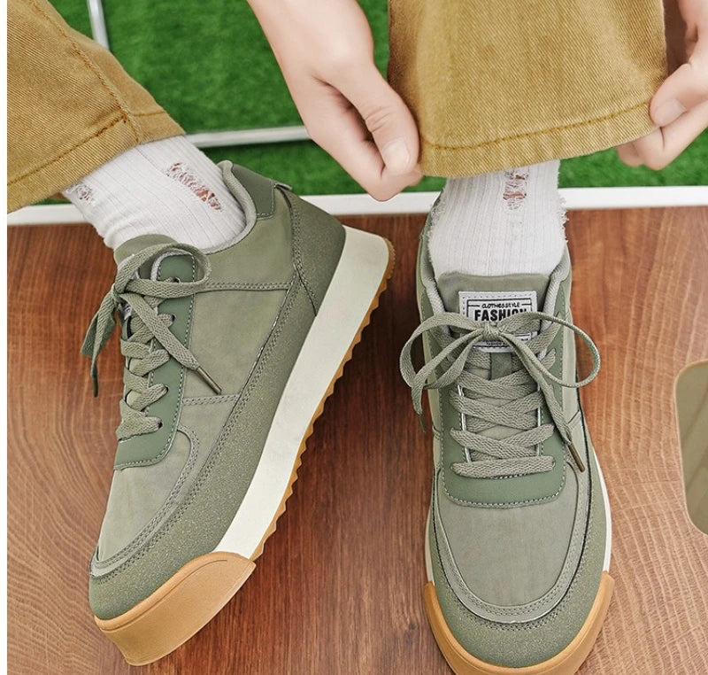 Xajzpa Spring new soft bottom anti slip fashionable versatile lightweight sports board shoes comfortable breathable casual men's shoes