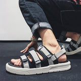 Xajzpa Men Shoes Summer High Quality Casual Flat Shoes Slippers Soft Soled Non-Slip Comfortable Lightweight Beach Sandals Men's