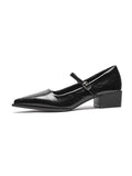 Xajzpa Flat Black Shoes For Women Oxfords Pointed Toe Female Footwear Leather New Dress On Heels Summer Mary Janes Office & Career