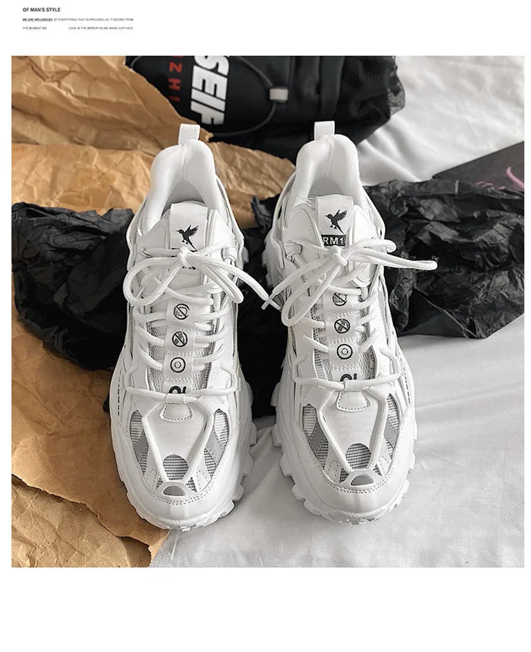 Xajzpa Men's Vulcanized Shoes Luxury Sneakers Harajuku Chunky Sneakers Autumn Running Footwear Male High Fashion Zapatos Hombre