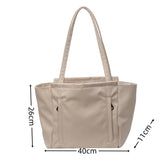 Xajzpa Waterproof Nylon Tote Bag with Large Capacity for Work Commuting Women's Shoulder Bag Student's Handheld Tote Bag for Class