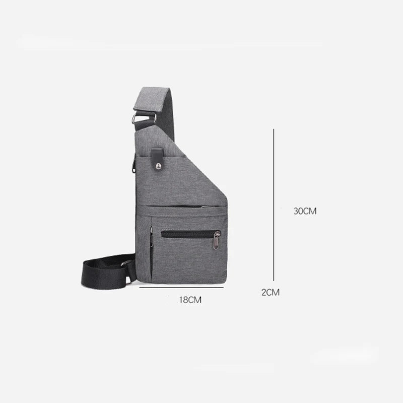 Xajzpa Men's Trend Chest Bag Fashionable Lightweight Comfortable Mini Messenger Bag Personalized Casual Korean Shoulder Crossbody Bag