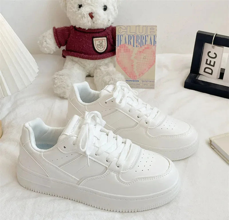 Xajzpa Women's autumn new campus style flat bottomed board shoes casual sports simple comfortable lightweight women's shoes