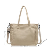 Xajzpa Fashion Versatile Shoulder Bag College Wind Commuting Corduroy Square BagUnisex Large Capacity Leisure Portable Crossbody Bag