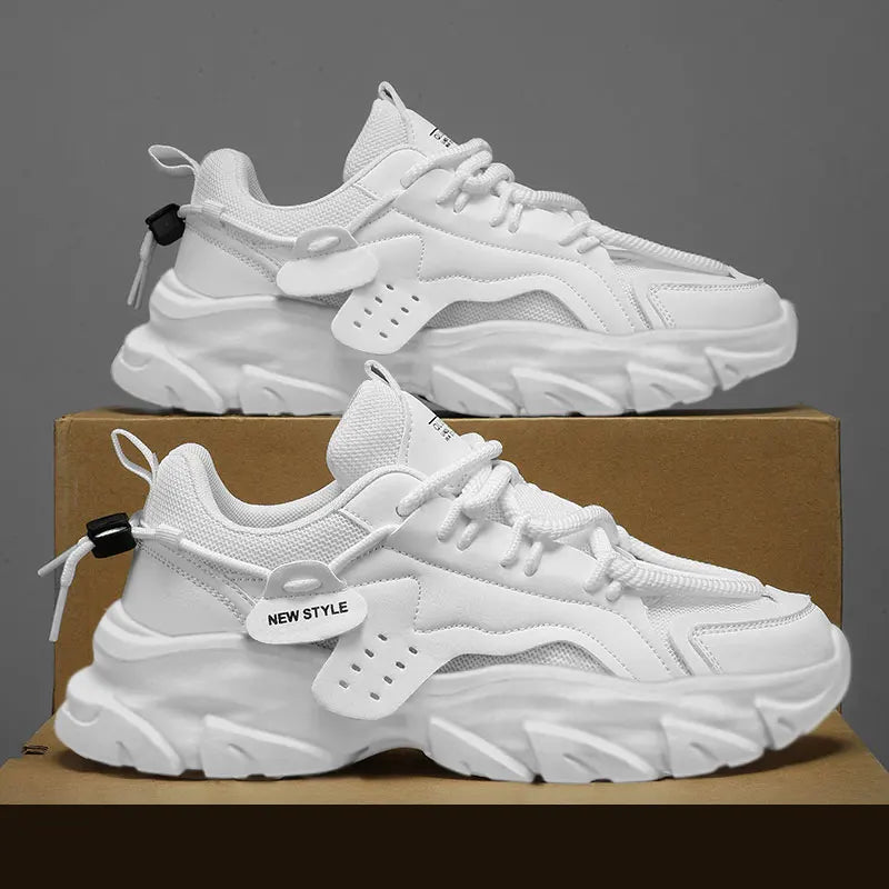 Xajzpa Men‘s Casual Sneakers new High Quality Comfortable Versatiled white shoes Outdoor Running Four Seasons Luxury Men platform shoes