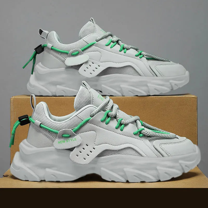 Xajzpa Men's Shoe Breathable Thick Soled Casual Sneakers Outdoor Running Four Seasons New Tennis Men Soft Soles Comfort Male Sneakers