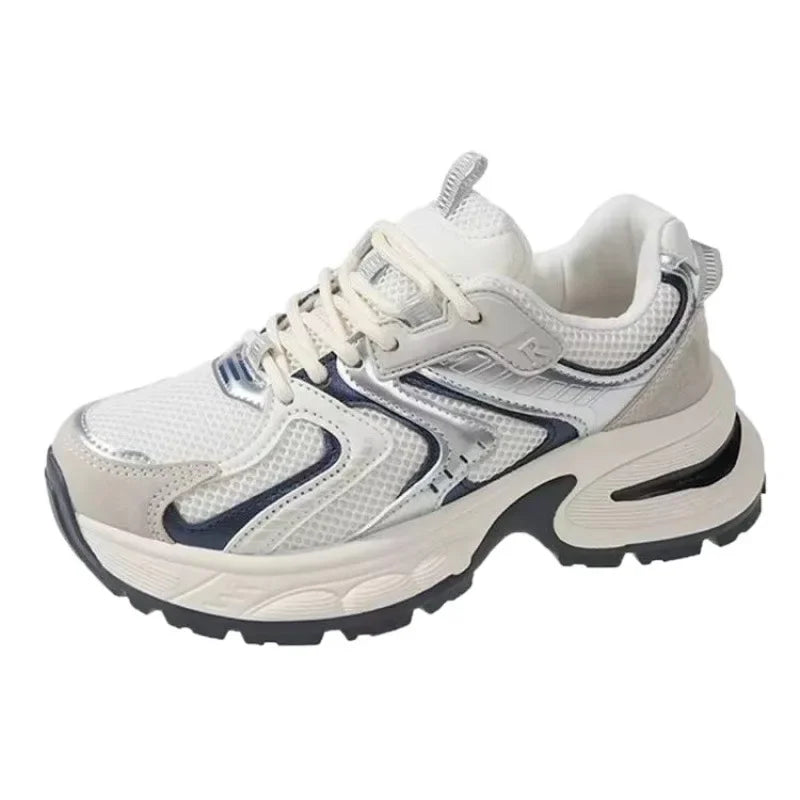 Xajzpa Women's Luxary Sneakers 2025 Mesh Breathable Shoes for Women Sports Running Casual Ladies Fitness Vulcanize Shoes Baskets