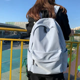 Xajzpa Black Grey White Red Versatile Backpack High Quality Large Capacity Waterproof Travel Bag Washable Nylon Computer Bag Unisex